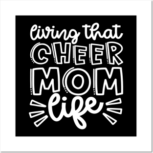 Living That Cheer Mom Life Cheerleader Cheer Mom Cute Posters and Art